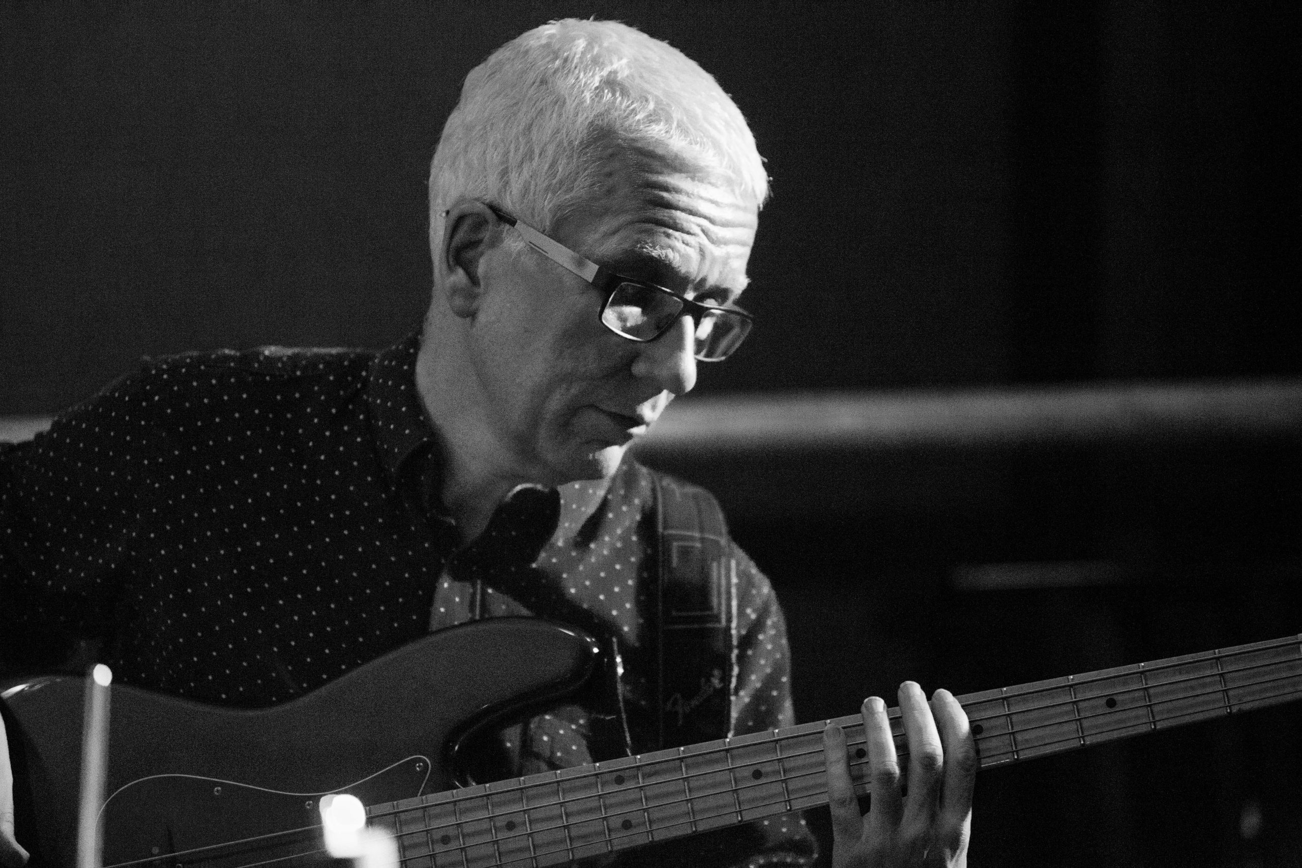 Picture of Bill Davies playing the Bass