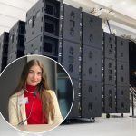 ARS Neutron Loudspeakers in RAL Space's National Satellite Test Facility, with photo of Despina Ioannide inset.