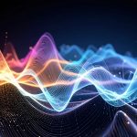 Vibrant depiction of sound waves - decorative