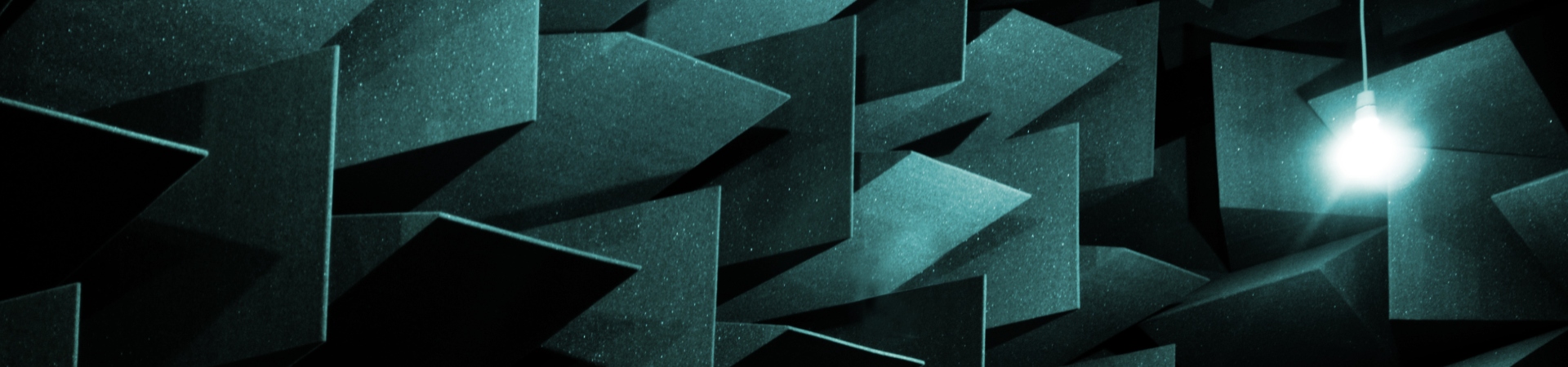 Close up image of the acoustic foam within the anechoic chamber.